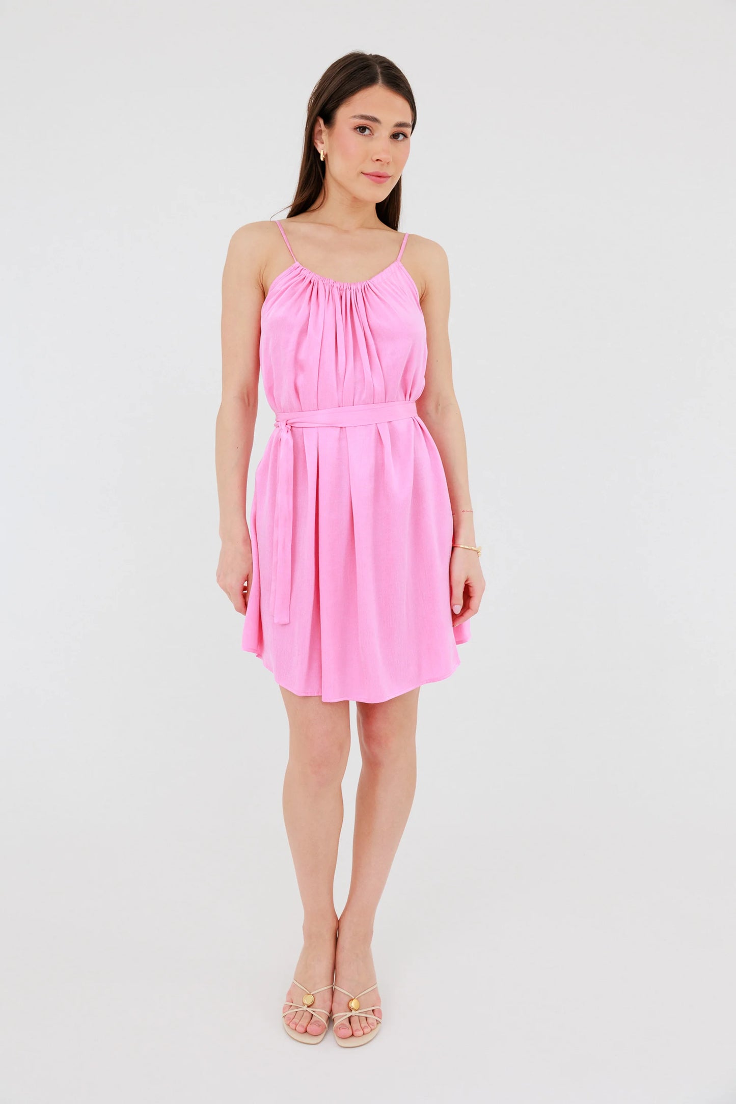 Sukienka Capri Pink z różą