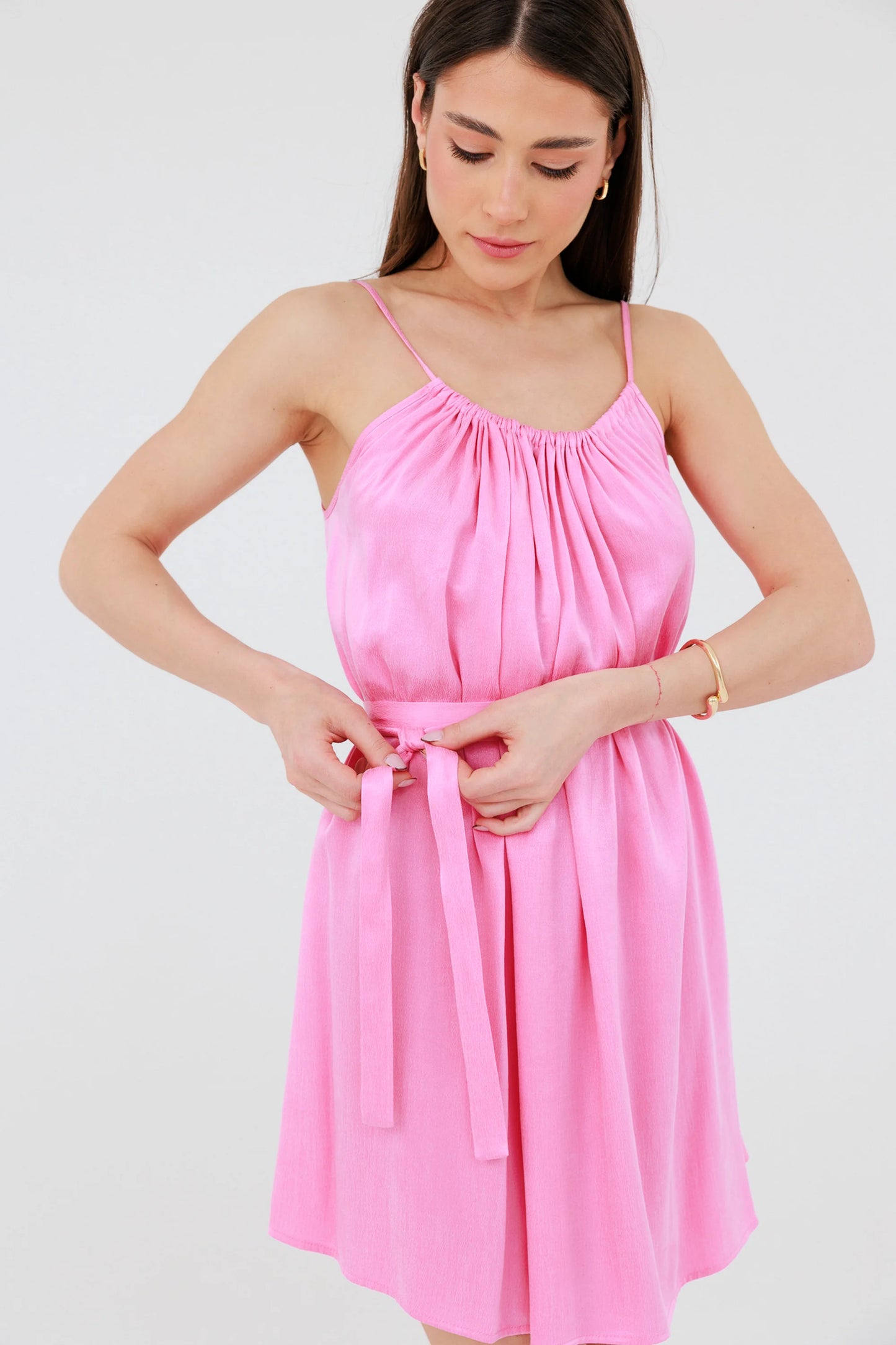 Sukienka Capri Pink z różą