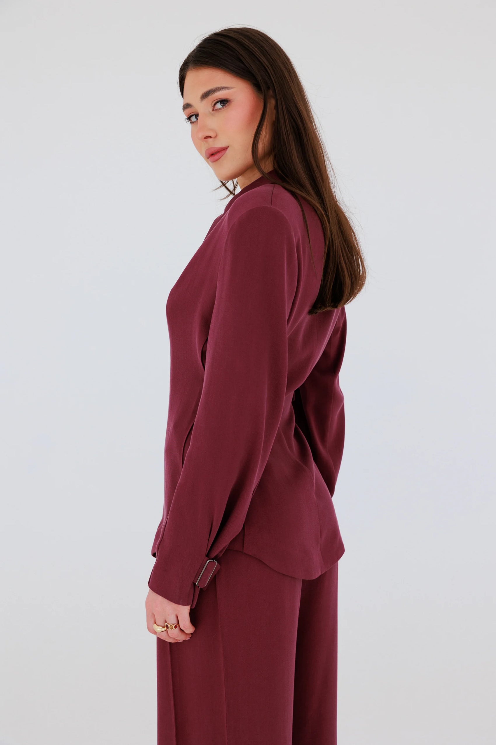 Marynarko-koszula Vienna Burgundy